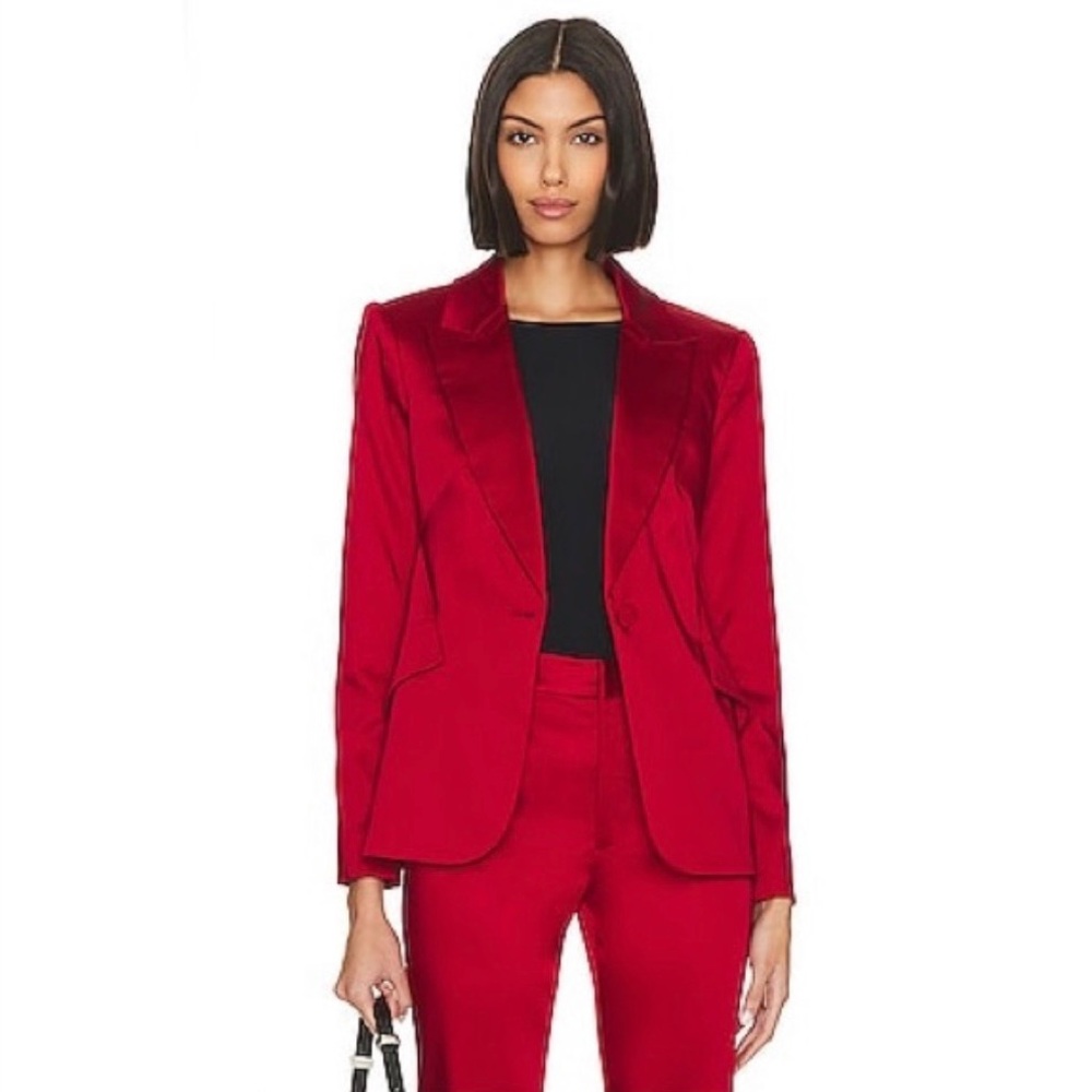 L'AGENCE Scarlet Red Suit Jacket